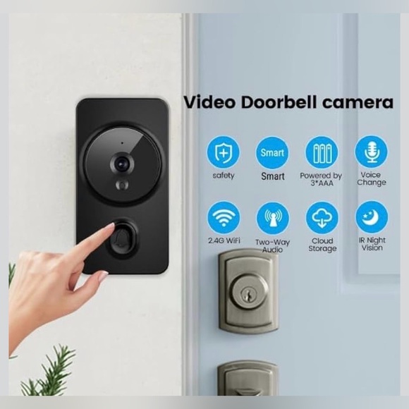 Mini Black Smart Doorbell with Camera - Picture 4 of 4